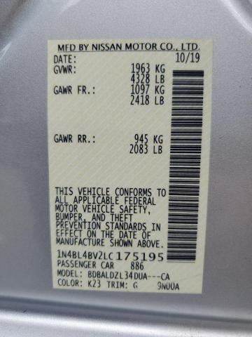 Photo 12 VIN: 1N4BL4BV2LC175195 - NISSAN ALTIMA S 