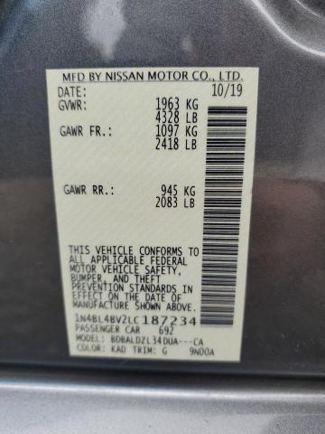 Photo 11 VIN: 1N4BL4BV2LC187234 - NISSAN ALTIMA S 