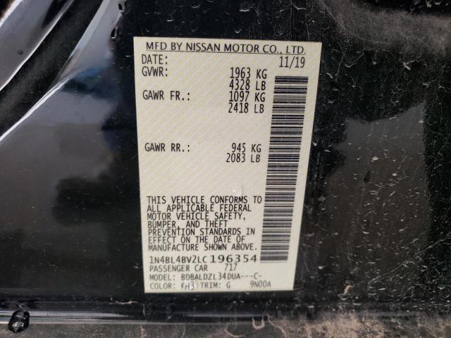 Photo 12 VIN: 1N4BL4BV2LC196354 - NISSAN ALTIMA S 