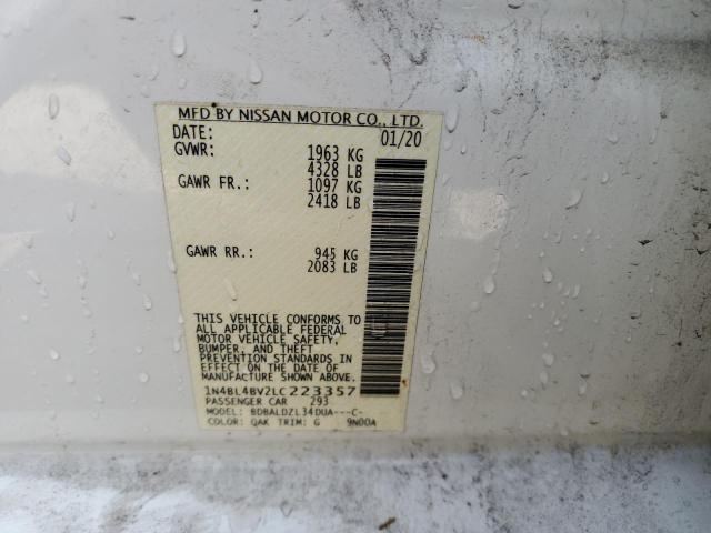 Photo 12 VIN: 1N4BL4BV2LC223357 - NISSAN ALTIMA S 