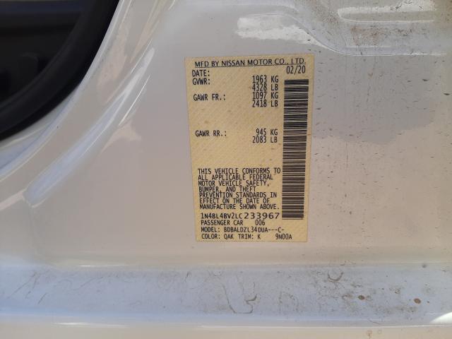 Photo 9 VIN: 1N4BL4BV2LC233967 - NISSAN ALTIMA S 