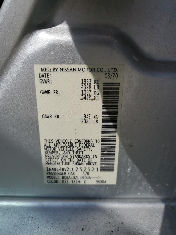 Photo 12 VIN: 1N4BL4BV2LC252521 - NISSAN ALTIMA 