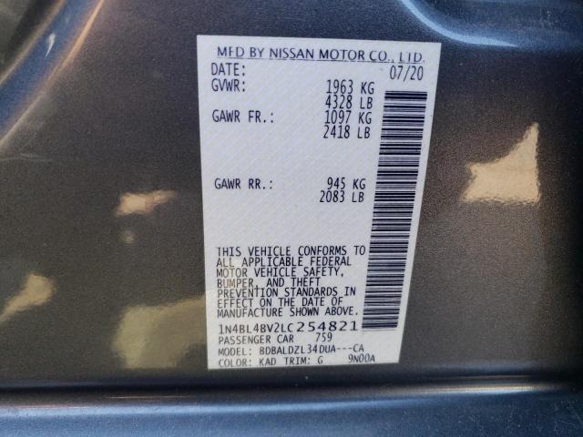 Photo 12 VIN: 1N4BL4BV2LC254821 - NISSAN ALTIMA S 