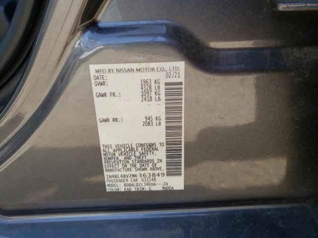 Photo 11 VIN: 1N4BL4BV2MN363849 - NISSAN ALTIMA S 