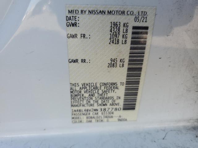 Photo 11 VIN: 1N4BL4BV2MN387780 - NISSAN ALTIMA 