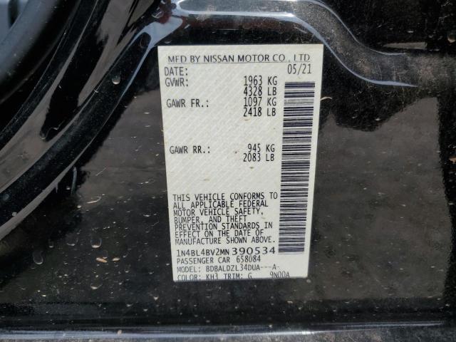 Photo 11 VIN: 1N4BL4BV2MN390534 - NISSAN ALTIMA S 