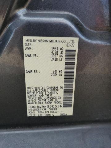 Photo 11 VIN: 1N4BL4BV2NN350536 - NISSAN ALTIMA S 