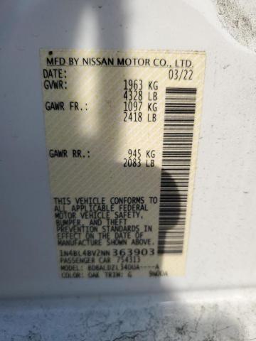 Photo 11 VIN: 1N4BL4BV2NN363903 - NISSAN ALTIMA 