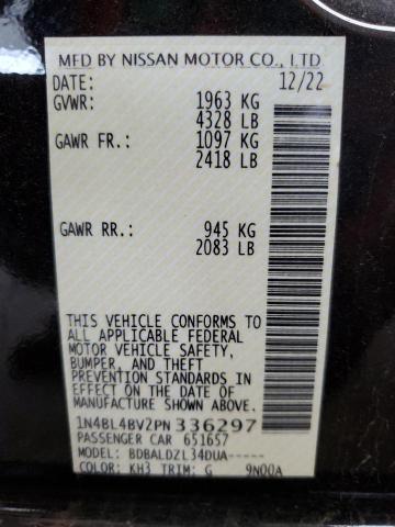 Photo 11 VIN: 1N4BL4BV2PN336297 - NISSAN ALTIMA S 