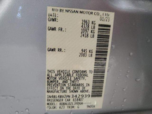 Photo 12 VIN: 1N4BL4BV2PN342939 - NISSAN ALTIMA 