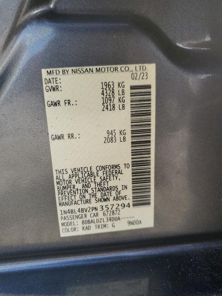 Photo 11 VIN: 1N4BL4BV2PN357294 - NISSAN ALTIMA 