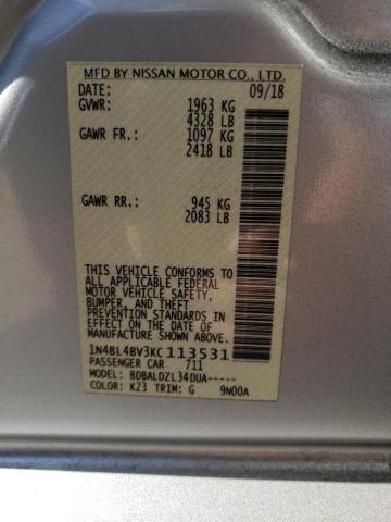 Photo 11 VIN: 1N4BL4BV3KC113531 - NISSAN ALTIMA S 