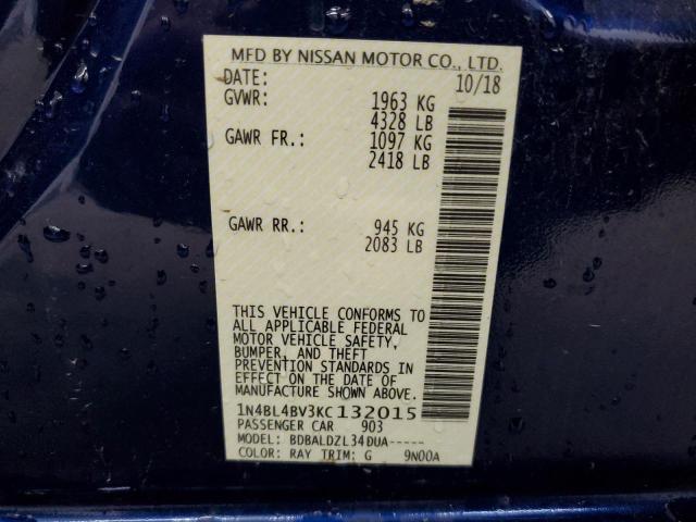 Photo 11 VIN: 1N4BL4BV3KC132015 - NISSAN ALTIMA 