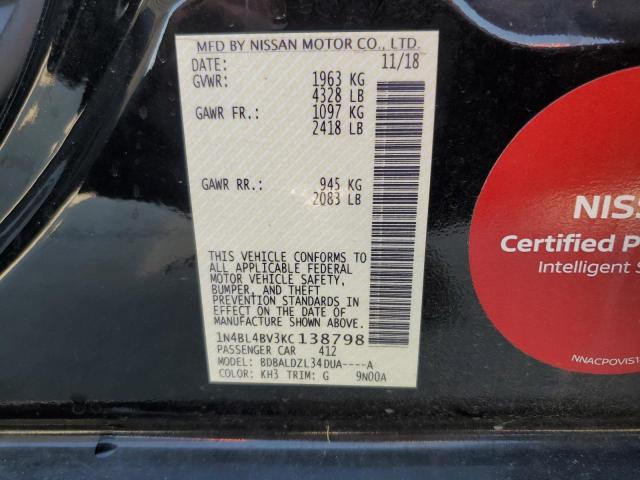 Photo 12 VIN: 1N4BL4BV3KC138798 - NISSAN ALTIMA S 