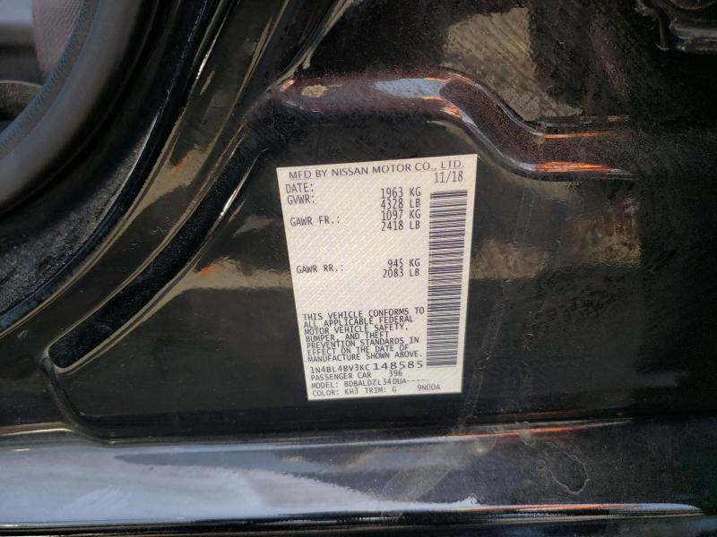 Photo 9 VIN: 1N4BL4BV3KC148585 - NISSAN ALTIMA S 