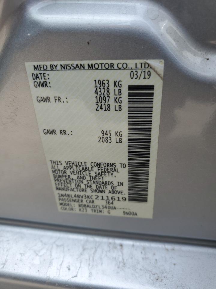 Photo 11 VIN: 1N4BL4BV3KC211619 - NISSAN ALTIMA 