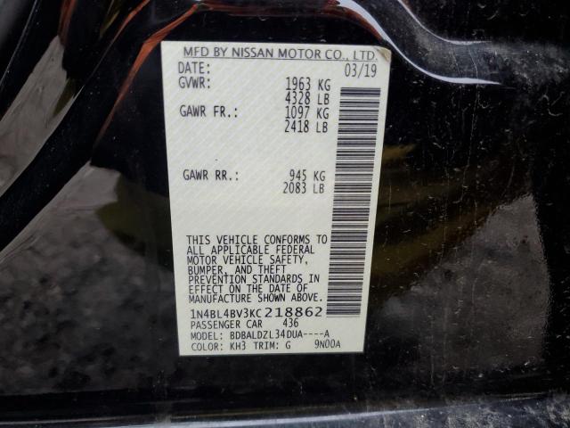 Photo 11 VIN: 1N4BL4BV3KC218862 - NISSAN ALTIMA S 