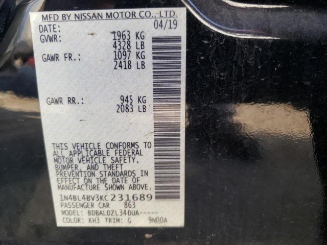 Photo 9 VIN: 1N4BL4BV3KC231689 - NISSAN ALTIMA 