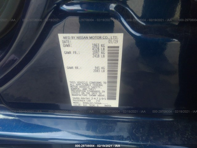 Photo 8 VIN: 1N4BL4BV3KC247195 - NISSAN ALTIMA 