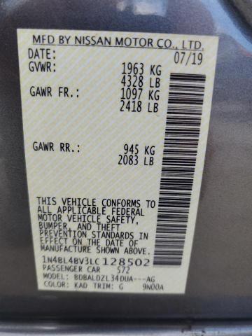 Photo 11 VIN: 1N4BL4BV3LC128502 - NISSAN ALTIMA S 