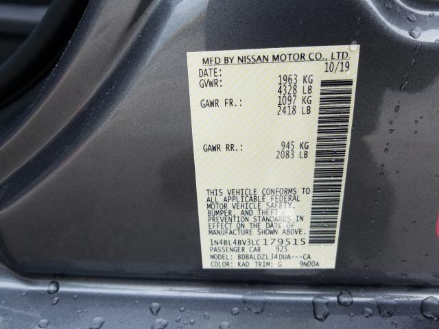 Photo 9 VIN: 1N4BL4BV3LC179515 - NISSAN ALTIMA S 