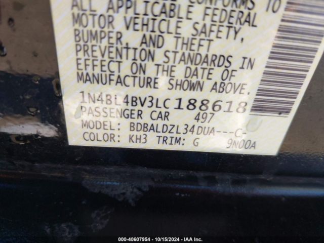 Photo 8 VIN: 1N4BL4BV3LC188618 - NISSAN ALTIMA 