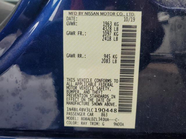 Photo 11 VIN: 1N4BL4BV3LC190448 - NISSAN ALTIMA S 