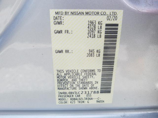 Photo 9 VIN: 1N4BL4BV3LC231788 - NISSAN ALTIMA S 