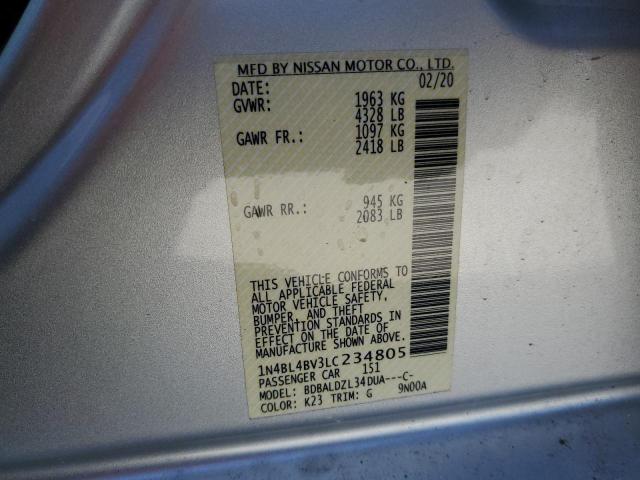 Photo 12 VIN: 1N4BL4BV3LC234805 - NISSAN ALTIMA S 