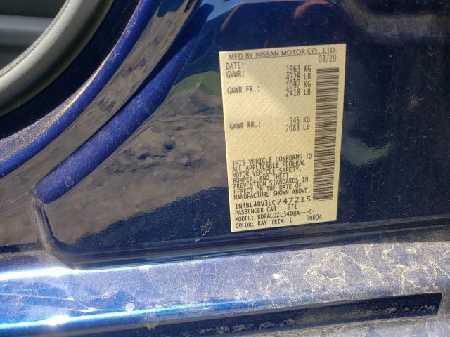 Photo 9 VIN: 1N4BL4BV3LC247215 - NISSAN ALTIMA S 