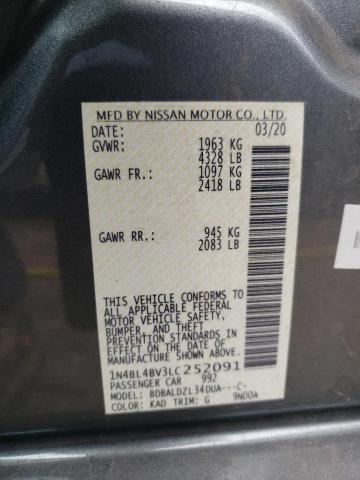 Photo 11 VIN: 1N4BL4BV3LC252091 - NISSAN ALTIMA S 