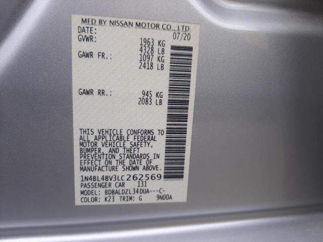 Photo 11 VIN: 1N4BL4BV3LC262569 - NISSAN ALTIMA S 