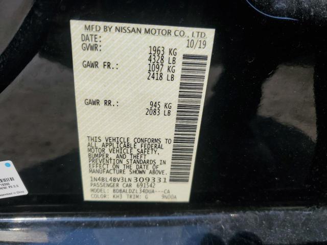 Photo 11 VIN: 1N4BL4BV3LN309331 - NISSAN ALTIMA S 