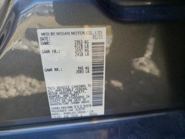 Photo 9 VIN: 1N4BL4BV3MN352309 - NISSAN ALTIMA S 