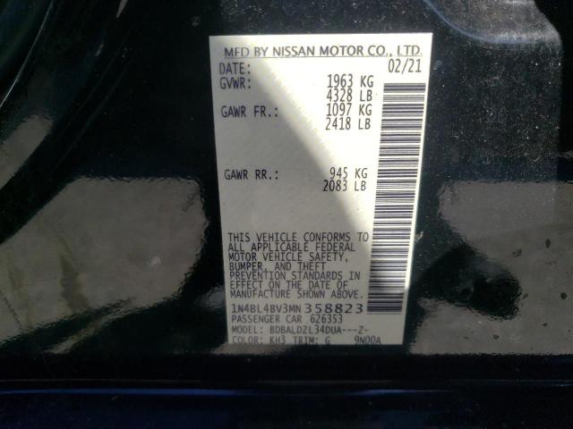 Photo 9 VIN: 1N4BL4BV3MN358823 - NISSAN ALTIMA S 