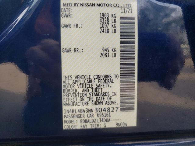 Photo 11 VIN: 1N4BL4BV3NN304827 - NISSAN ALTIMA 