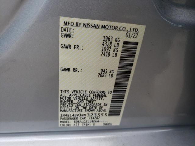 Photo 9 VIN: 1N4BL4BV3NN323555 - NISSAN ALTIMA S 