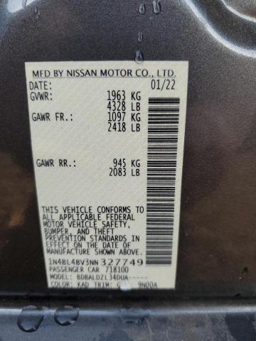 Photo 11 VIN: 1N4BL4BV3NN327749 - NISSAN ALTIMA S 