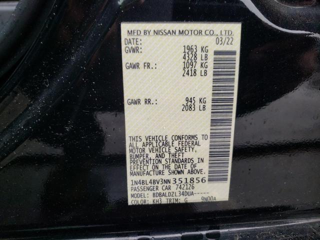 Photo 12 VIN: 1N4BL4BV3NN351856 - NISSAN ALTIMA S 