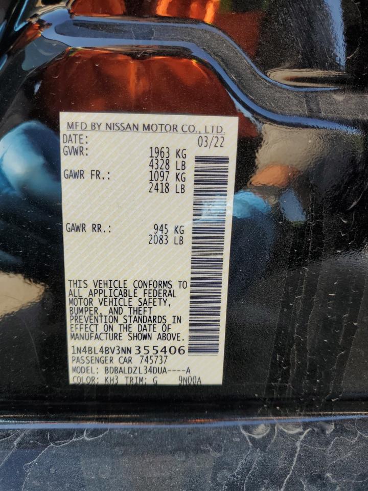 Photo 12 VIN: 1N4BL4BV3NN355406 - NISSAN ALTIMA 