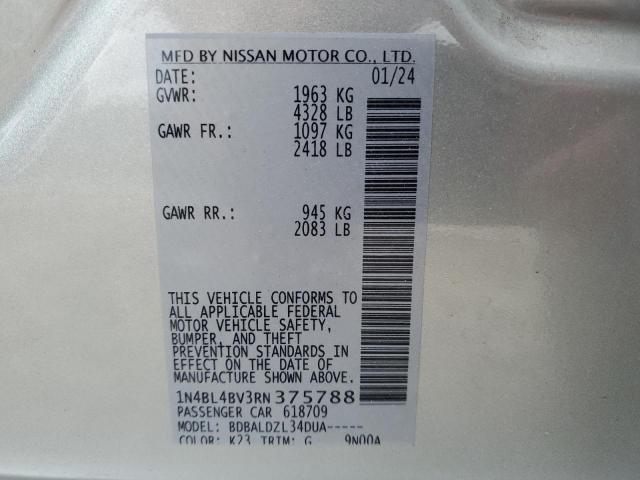 Photo 12 VIN: 1N4BL4BV3RN375788 - NISSAN ALTIMA S 