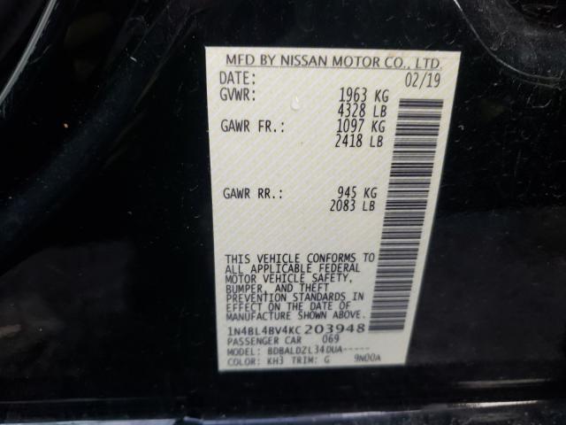 Photo 9 VIN: 1N4BL4BV4KC203948 - NISSAN ALTIMA S 