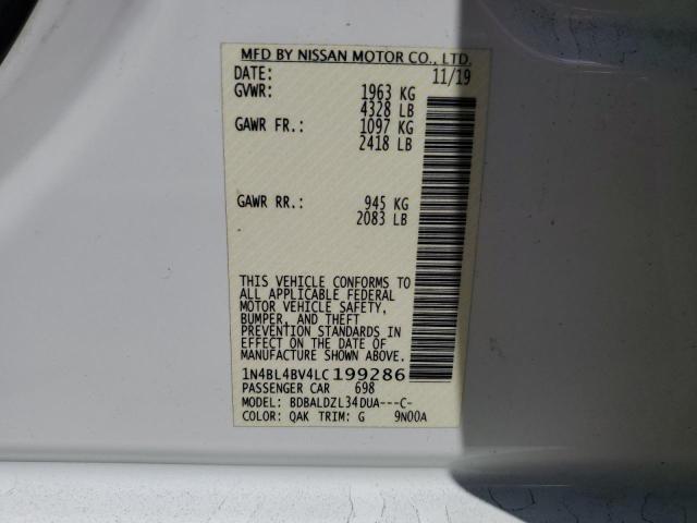 Photo 11 VIN: 1N4BL4BV4LC199286 - NISSAN ALTIMA S 