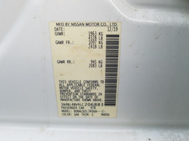 Photo 9 VIN: 1N4BL4BV4LC206883 - NISSAN ALTIMA S 