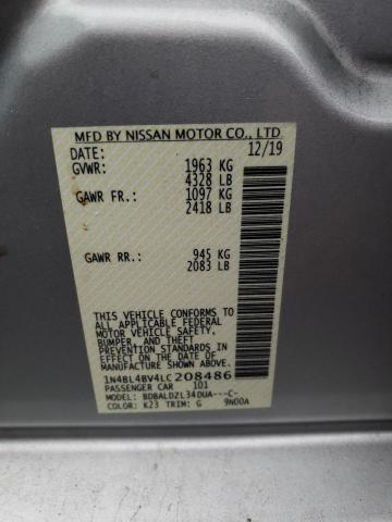 Photo 9 VIN: 1N4BL4BV4LC208486 - NISSAN ALTIMA S 