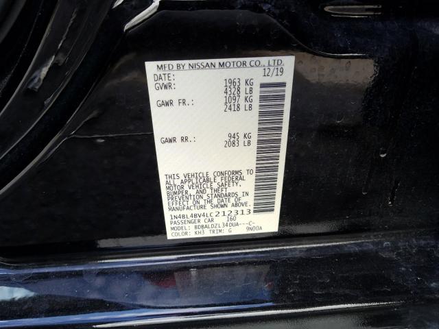 Photo 9 VIN: 1N4BL4BV4LC212313 - NISSAN ALTIMA S 