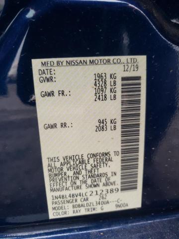 Photo 11 VIN: 1N4BL4BV4LC212389 - NISSAN ALTIMA S 