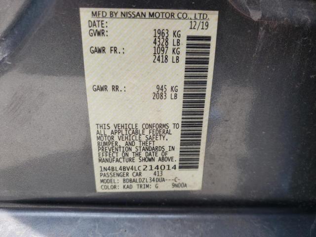 Photo 12 VIN: 1N4BL4BV4LC214014 - NISSAN ALTIMA S 