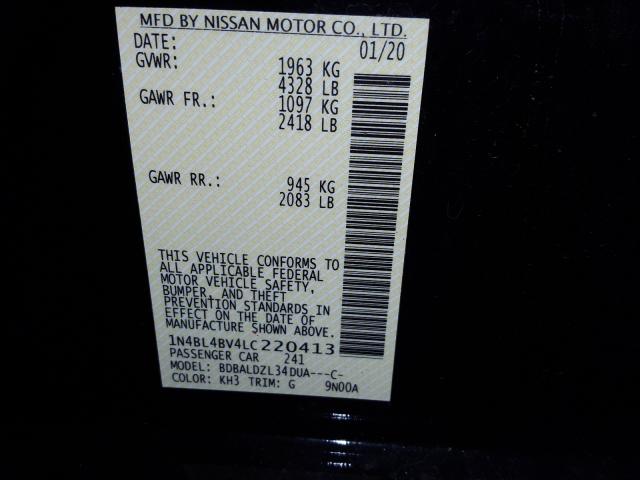 Photo 9 VIN: 1N4BL4BV4LC220413 - NISSAN ALTIMA S 