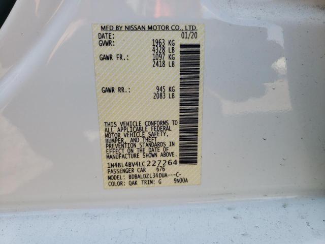 Photo 9 VIN: 1N4BL4BV4LC227264 - NISSAN ALTIMA S 